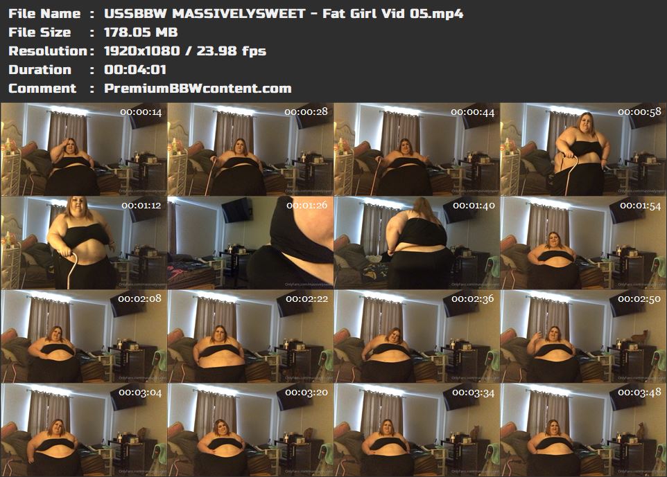 USSBBW MASSIVELYSWEET - Fat Girl Vid 05 thumbnails