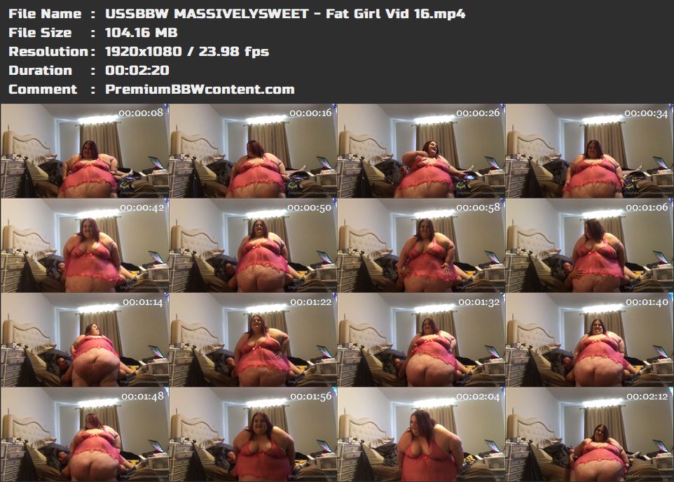USSBBW MASSIVELYSWEET - Fat Girl Vid 16 thumbnails