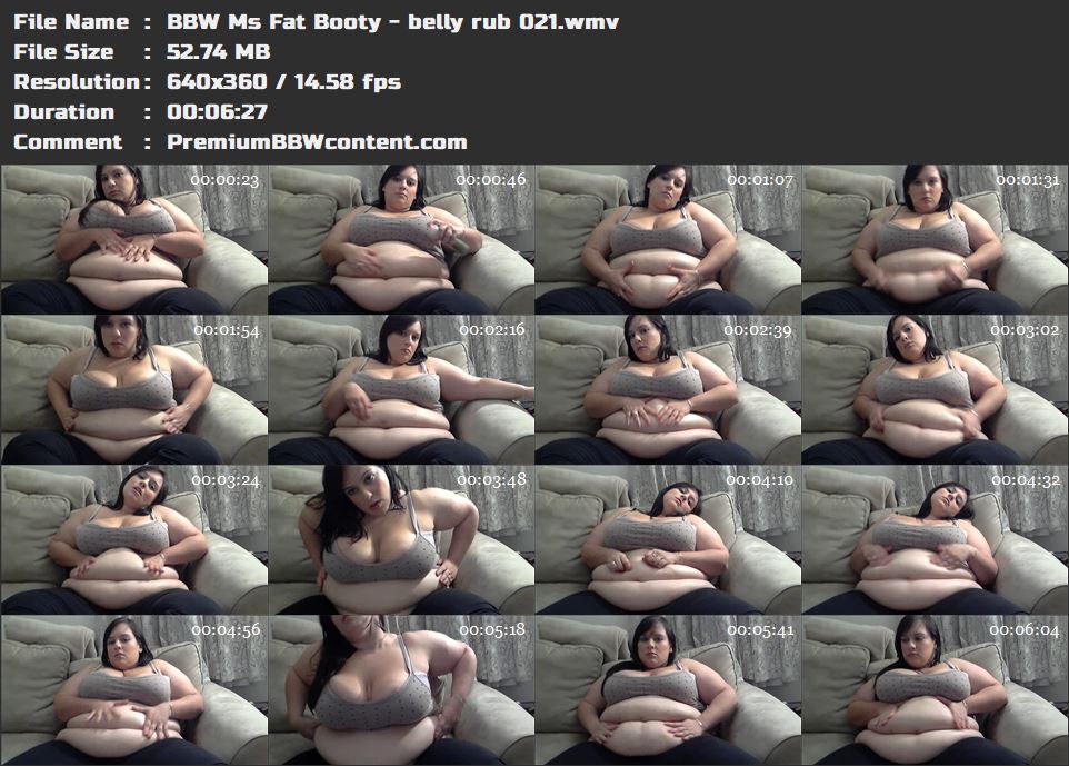 BBW Ms Fat Booty - belly rub 021 thumbnails