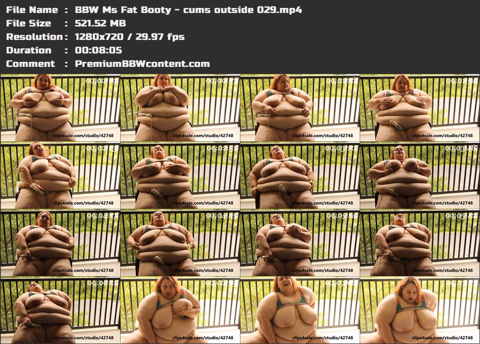 BBW Ms Fat Booty - cums outside 029 thumbnails