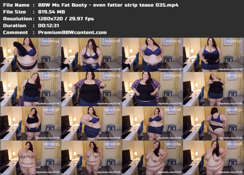 BBW Ms Fat Booty - even fatter strip tease 035 thumbnails