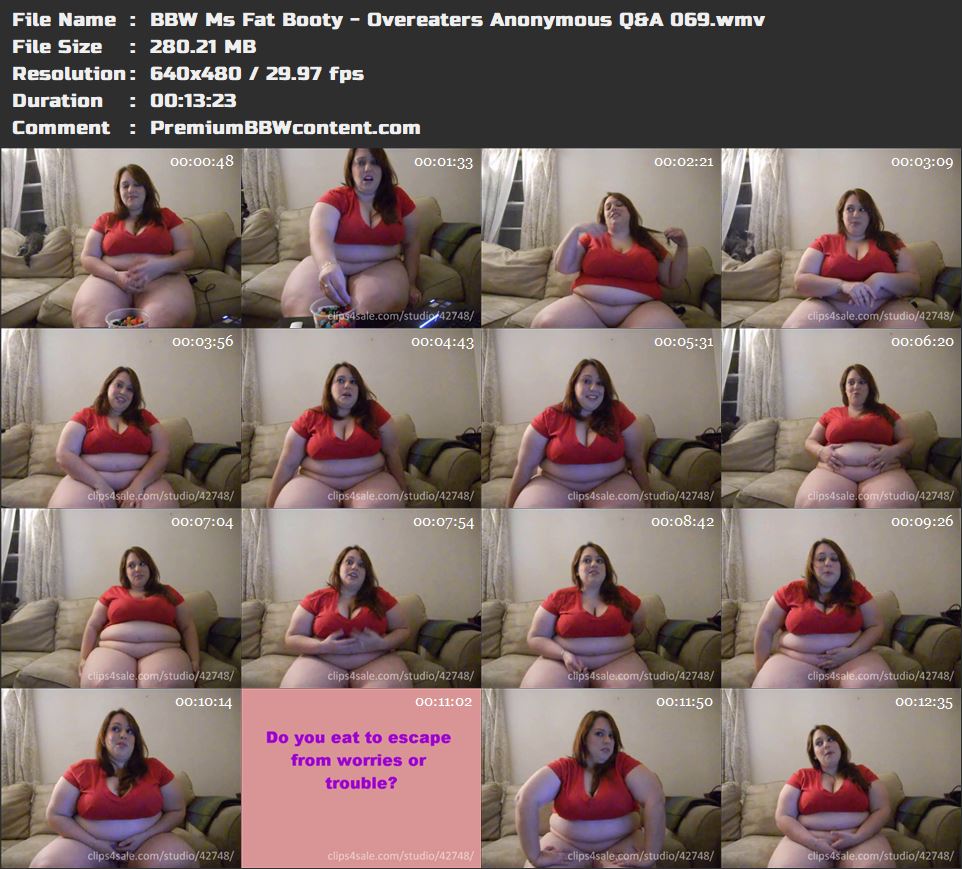 BBW Ms Fat Booty - Overeaters Anonymous Q_A 069 thumbnails