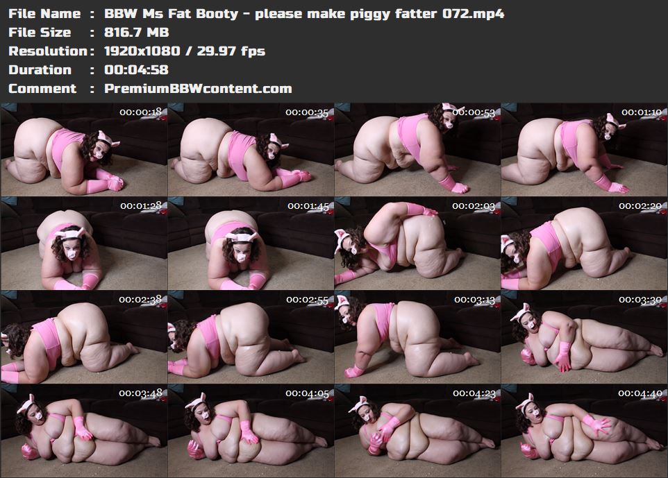 BBW Ms Fat Booty - please make piggy fatter 072 thumbnails