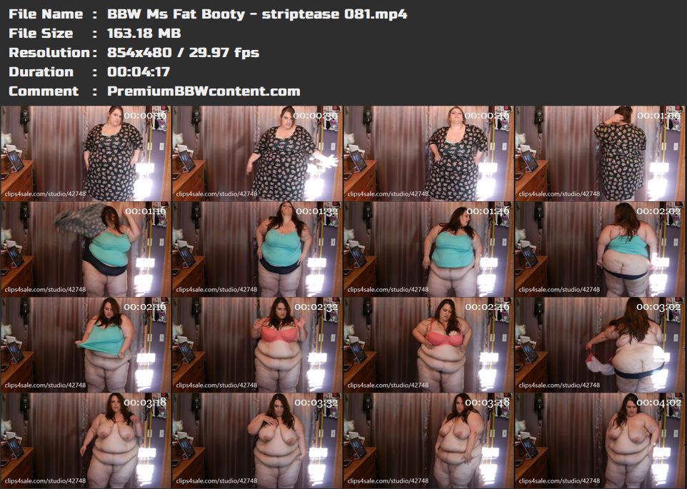 BBW Ms Fat Booty - striptease 081 thumbnails