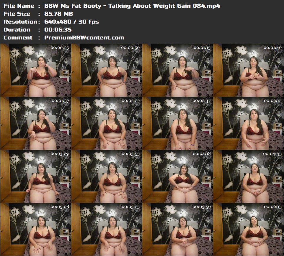 BBW Ms Fat Booty - Talking About Weight Gain 084 thumbnails