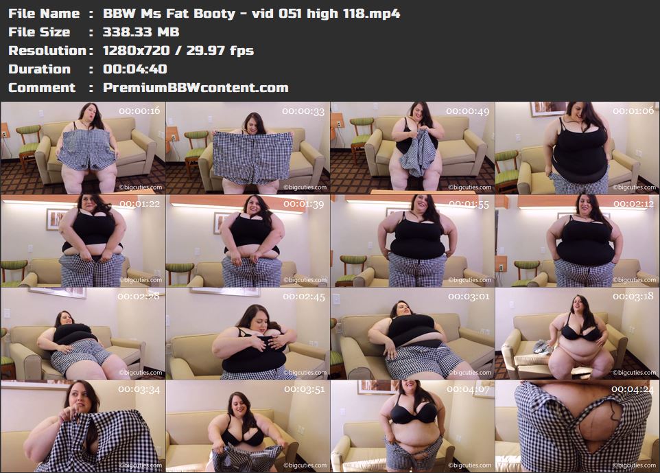 BBW Ms Fat Booty - vid 051 high 118 thumbnails
