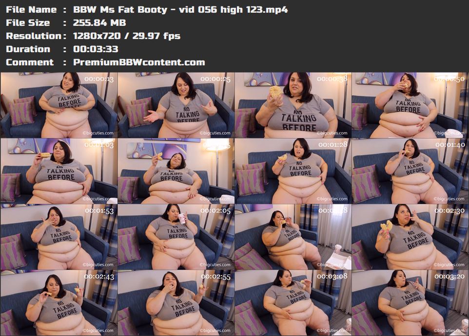 BBW Ms Fat Booty - vid 056 high 123 thumbnails