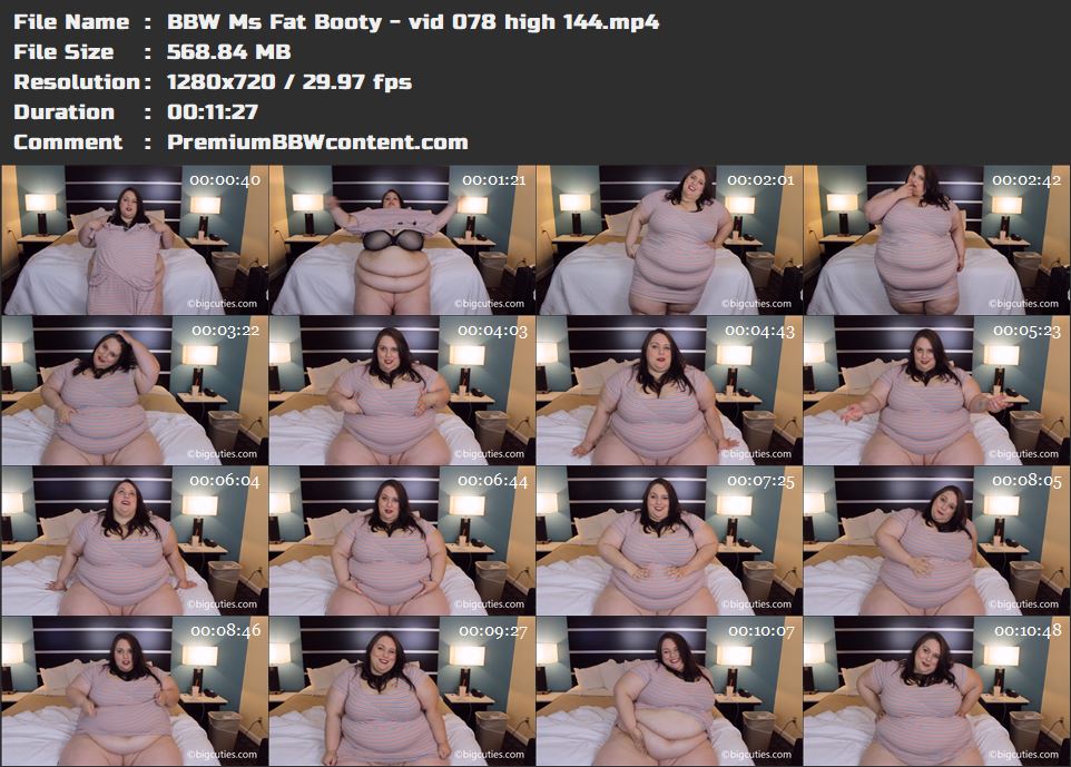 BBW Ms Fat Booty - vid 078 high 144 thumbnails