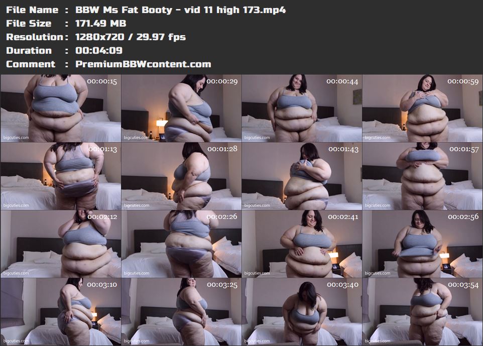 BBW Ms Fat Booty - vid 11 high 173 thumbnails