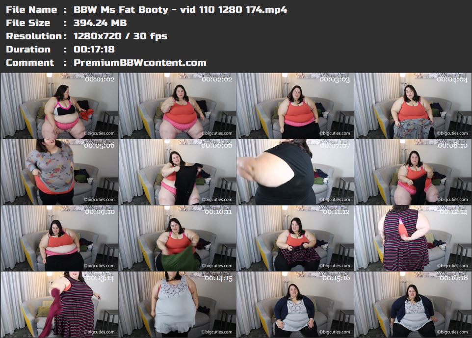 BBW Ms Fat Booty - vid 110 1280 174 thumbnails