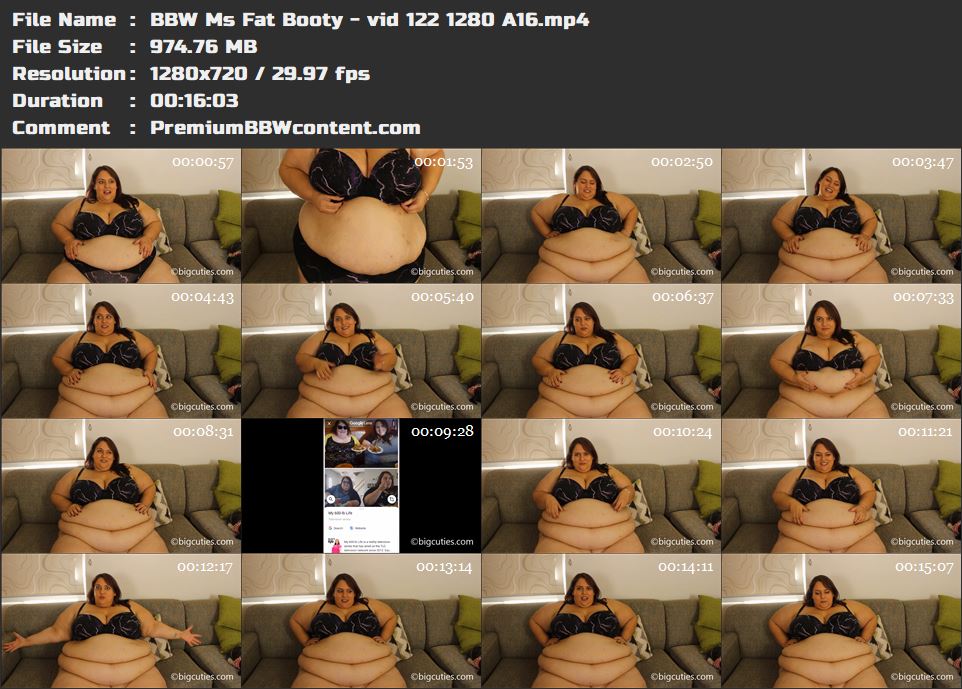 BBW Ms Fat Booty - vid 122 1280 A16 thumbnails