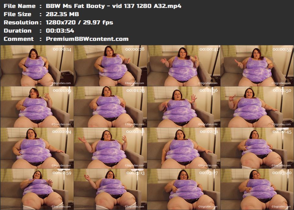BBW Ms Fat Booty - vid 137 1280 A32 thumbnails