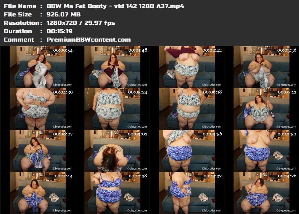 BBW Ms Fat Booty - vid 142 1280 A37 thumbnails