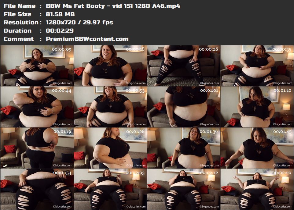BBW Ms Fat Booty - vid 151 1280 A46 thumbnails