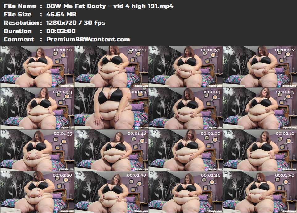 BBW Ms Fat Booty - vid 4 high 191 thumbnails