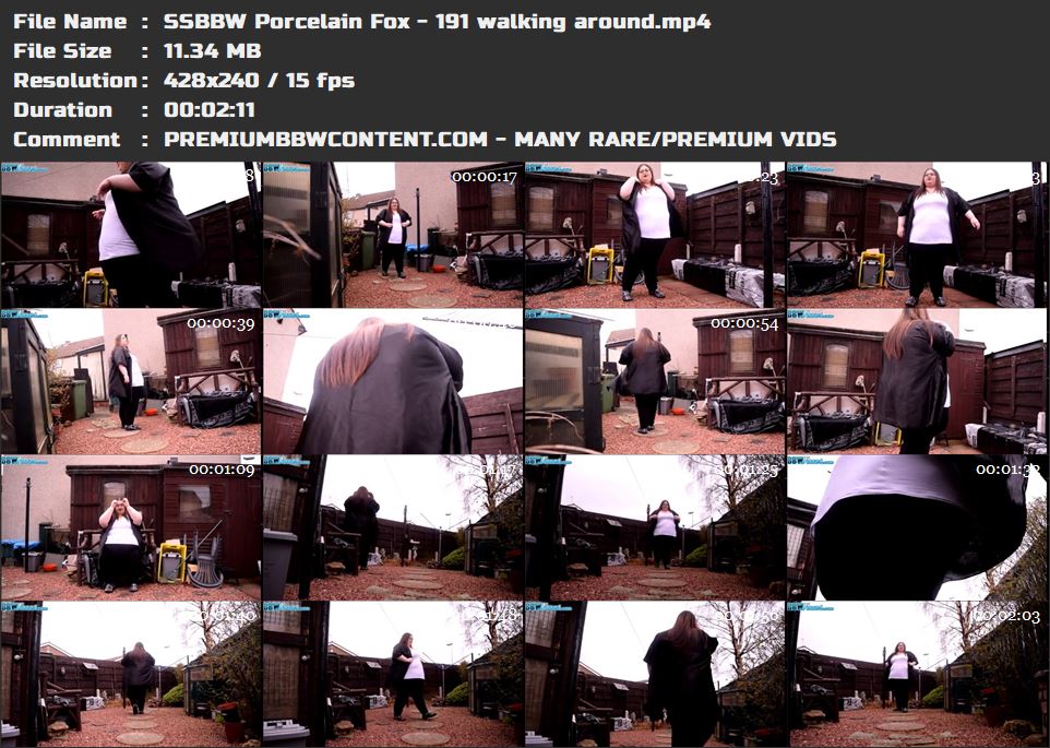 SSBBW Porcelain Fox - 191 walking around thumbnails