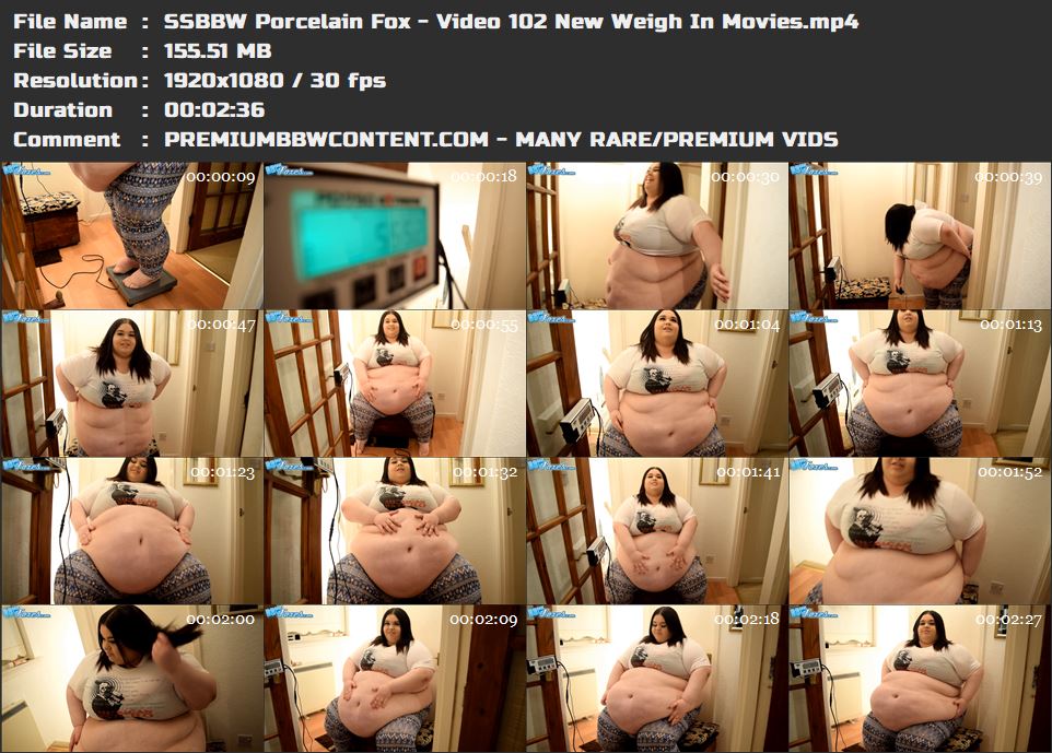 SSBBW Porcelain Fox - Video 102 New Weigh In Movies thumbnails