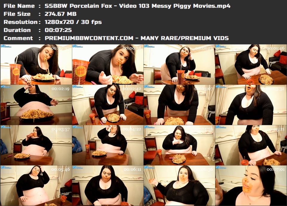 SSBBW Porcelain Fox - Video 103 Messy Piggy Movies thumbnails