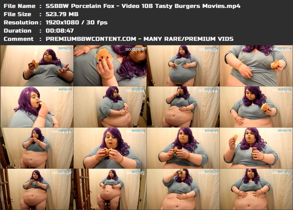 SSBBW Porcelain Fox - Video 108 Tasty Burgers Movies thumbnails