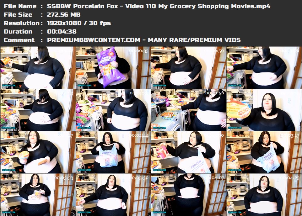 SSBBW Porcelain Fox - Video 110 My Grocery Shopping Movies thumbnails