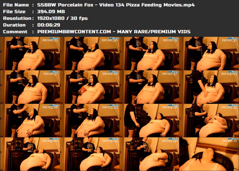 SSBBW Porcelain Fox - Video 134 Pizza Feeding Movies thumbnails