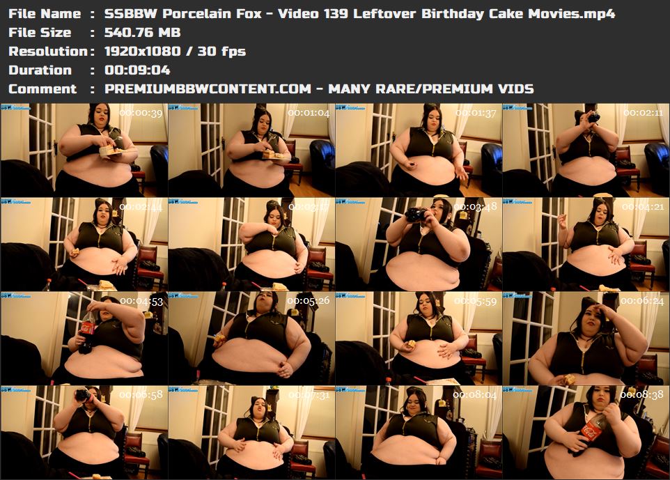 SSBBW Porcelain Fox - Video 139 Leftover Birthday Cake Movies thumbnails