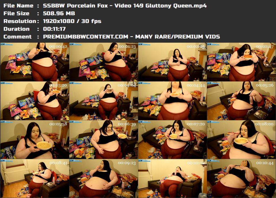 SSBBW Porcelain Fox - Video 149 Gluttony Queen thumbnails