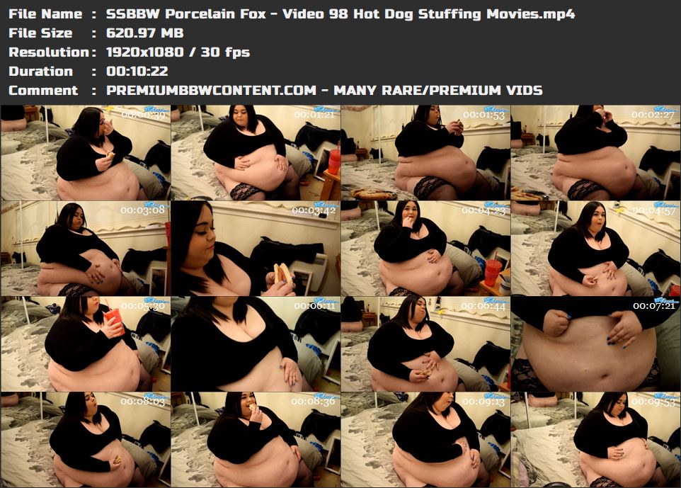 SSBBW Porcelain Fox - Video 98 Hot Dog Stuffing Movies thumbnails