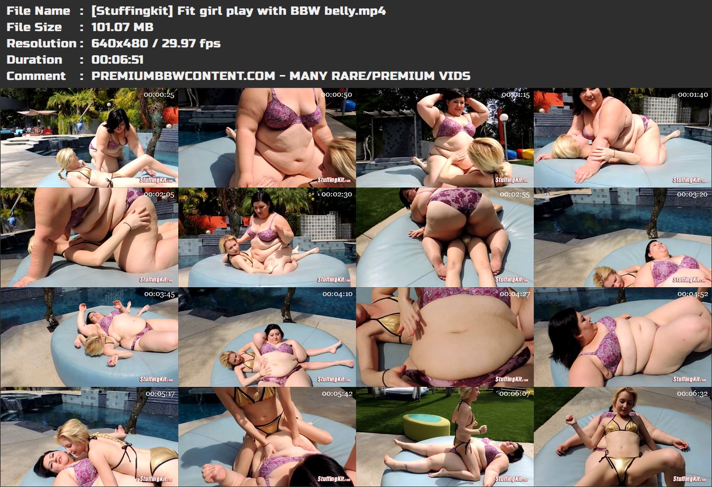 [Stuffingkit] Fit girl play with BBW belly thumbnails