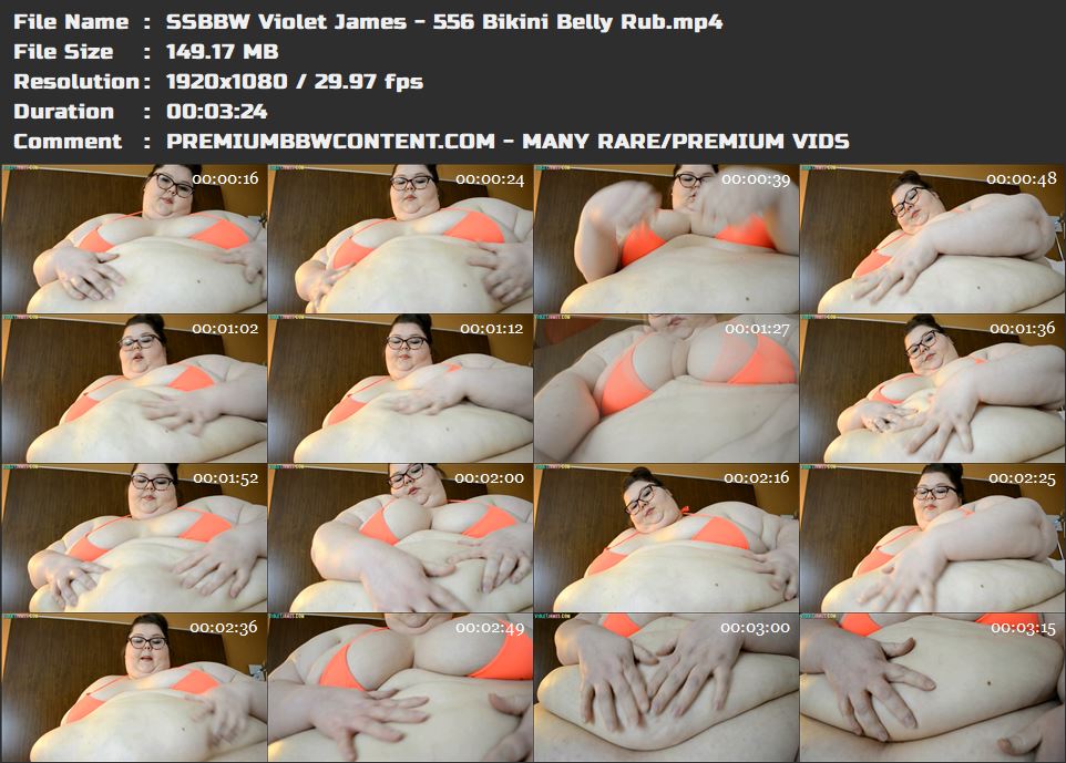 SSBBW Violet James - 556 Bikini Belly Rub thumbnails