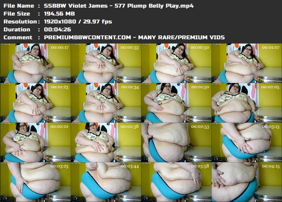 SSBBW Violet James - 577 Plump Belly Play thumbnails