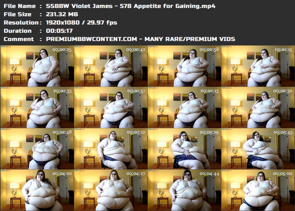SSBBW Violet James - 578 Appetite for Gaining thumbnails