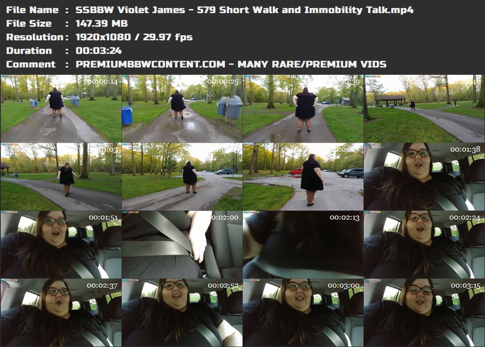 SSBBW Violet James - 579 Short Walk and Immobility Talk thumbnails