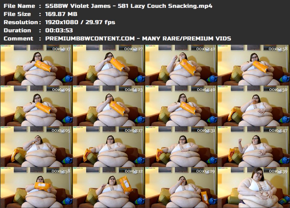 SSBBW Violet James - 581 Lazy Couch Snacking thumbnails