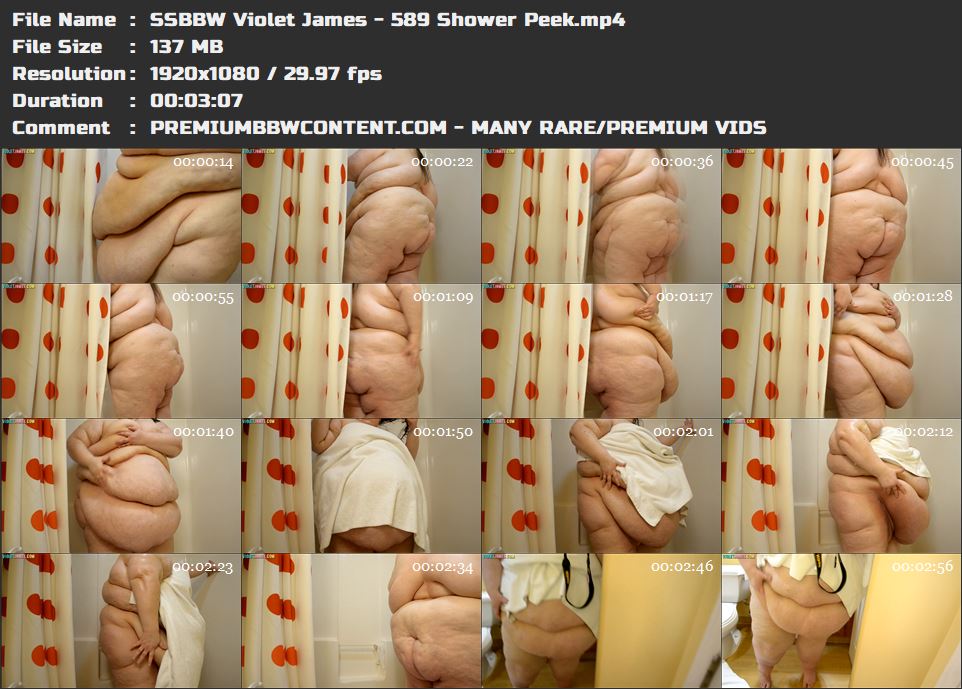 SSBBW Violet James - 589 Shower Peek thumbnails