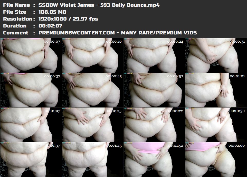 SSBBW Violet James - 593 Belly Bounce thumbnails
