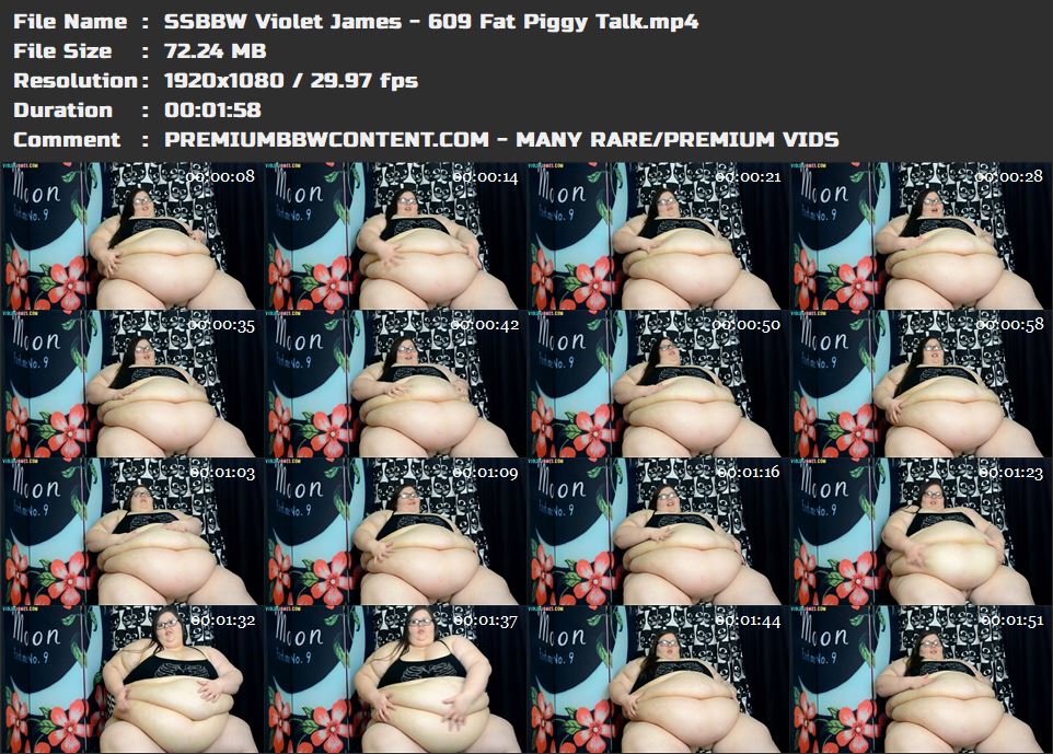SSBBW Violet James - 609 Fat Piggy Talk thumbnails