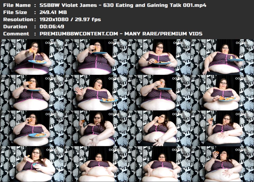SSBBW Violet James - 630 Eating and Gaining Talk 001 thumbnails