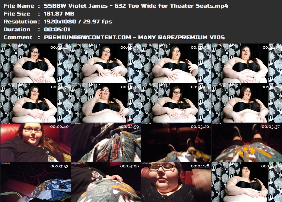 SSBBW Violet James - 632 Too Wide for Theater Seats thumbnails