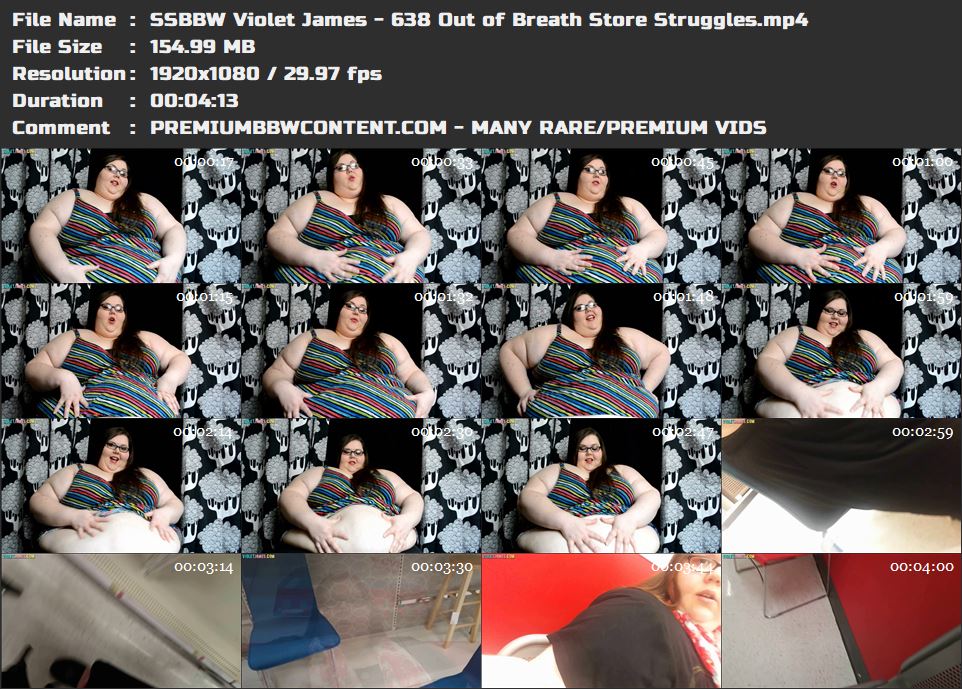 SSBBW Violet James - 638 Out of Breath Store Struggles thumbnails