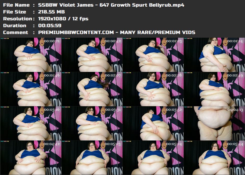 SSBBW Violet James - 647 Growth Spurt Bellyrub thumbnails