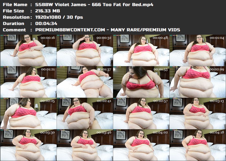 SSBBW Violet James - 666 Too Fat for Bed thumbnails
