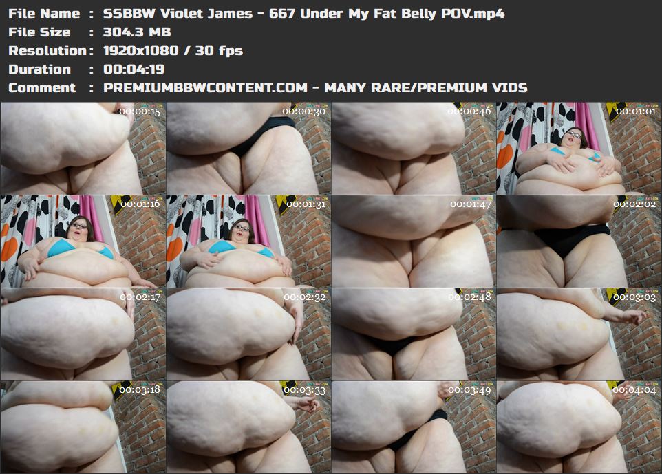 SSBBW Violet James - 667 Under My Fat Belly POV thumbnails
