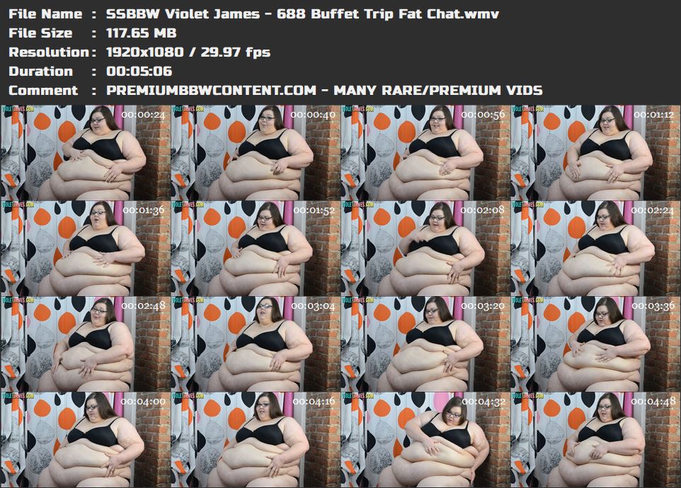 SSBBW Violet James - 688 Buffet Trip Fat Chat thumbnails