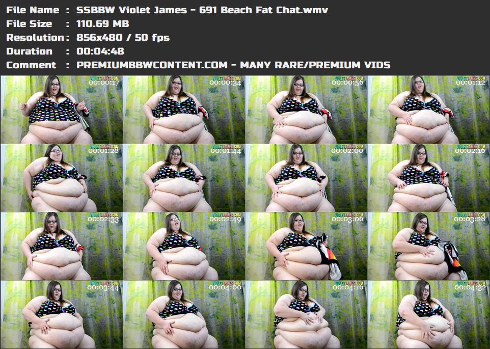 SSBBW Violet James - 691 Beach Fat Chat thumbnails