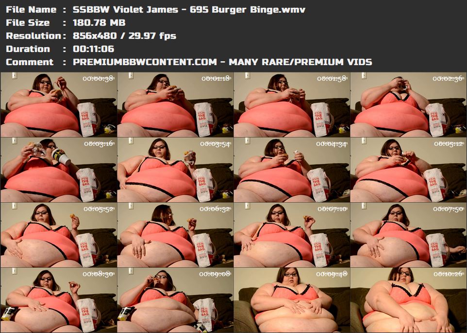 SSBBW Violet James - 695 Burger Binge thumbnails