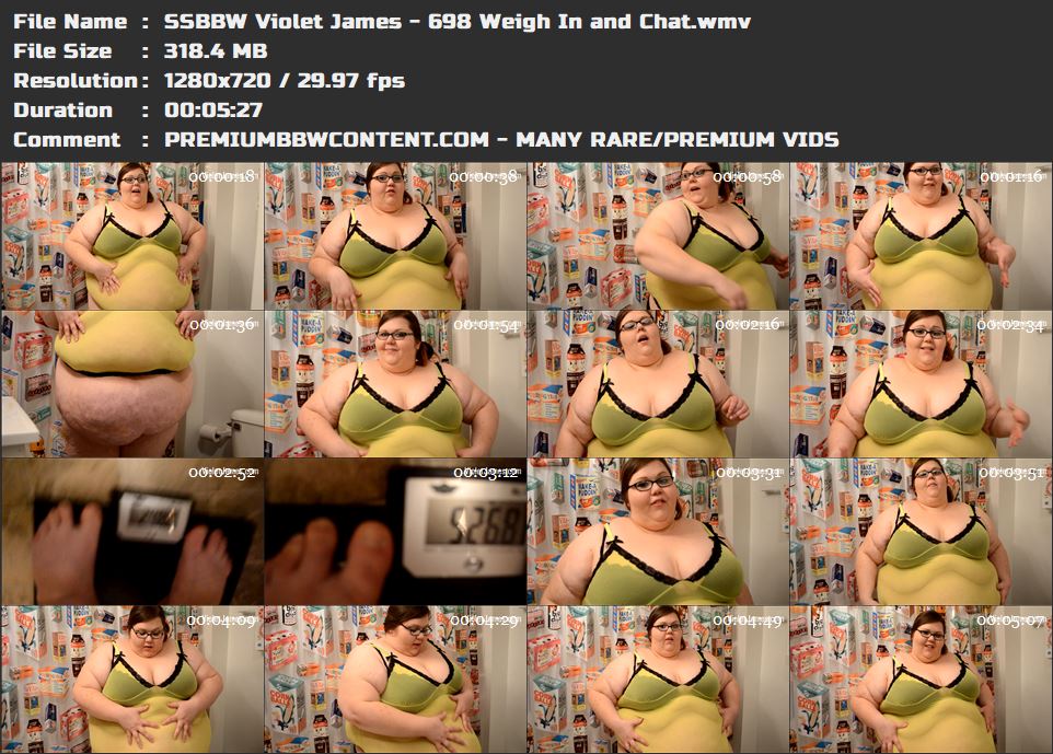 SSBBW Violet James - 698 Weigh In and Chat thumbnails