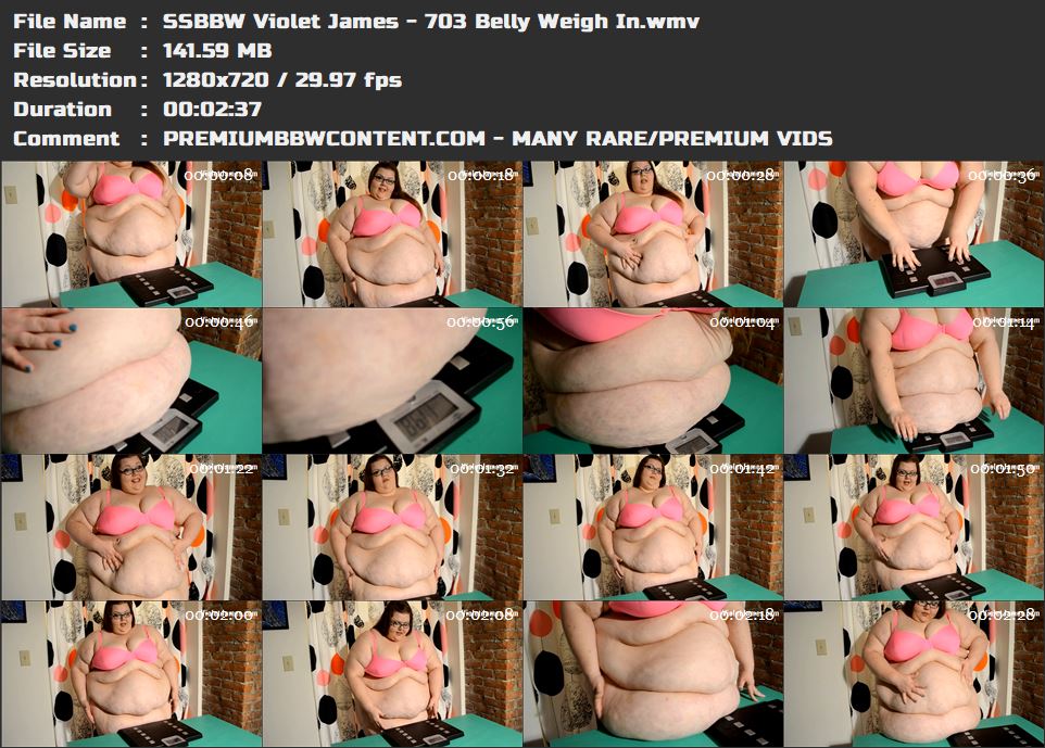 SSBBW Violet James - 703 Belly Weigh In thumbnails