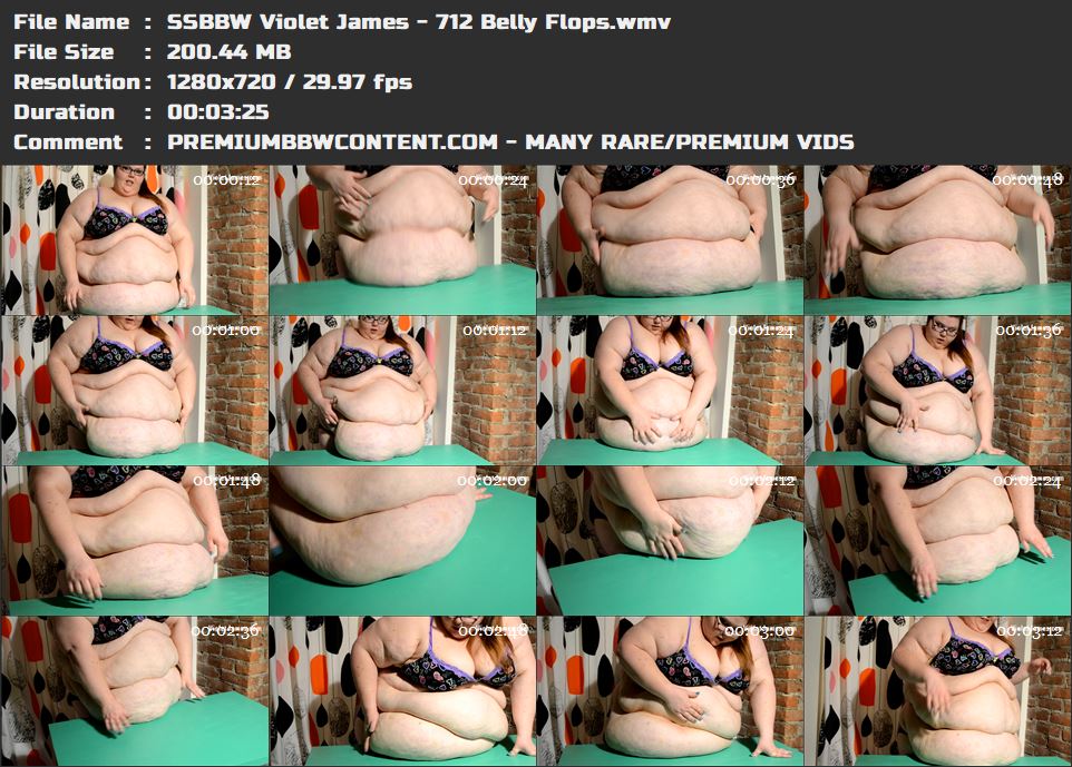 SSBBW Violet James - 712 Belly Flops thumbnails