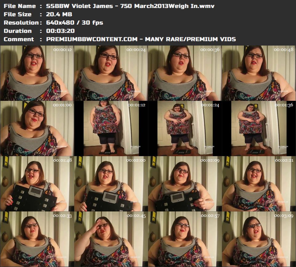 SSBBW Violet James - 750 March2013Weigh In thumbnails